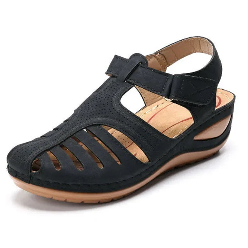 Black Peep Toe Sandals