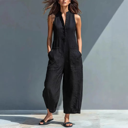 Sleeveless Pocket Jumpsuit Women