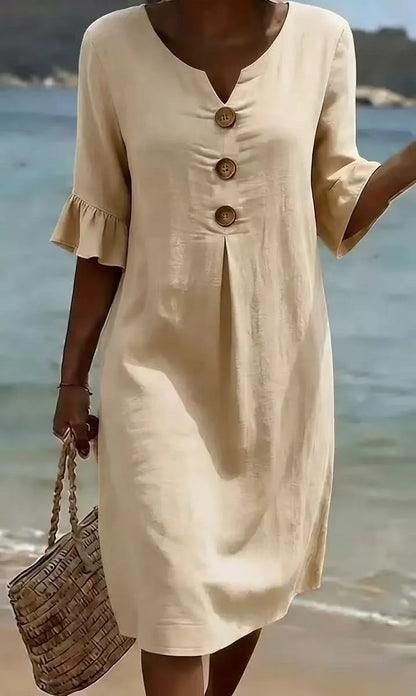 Three button casual dress