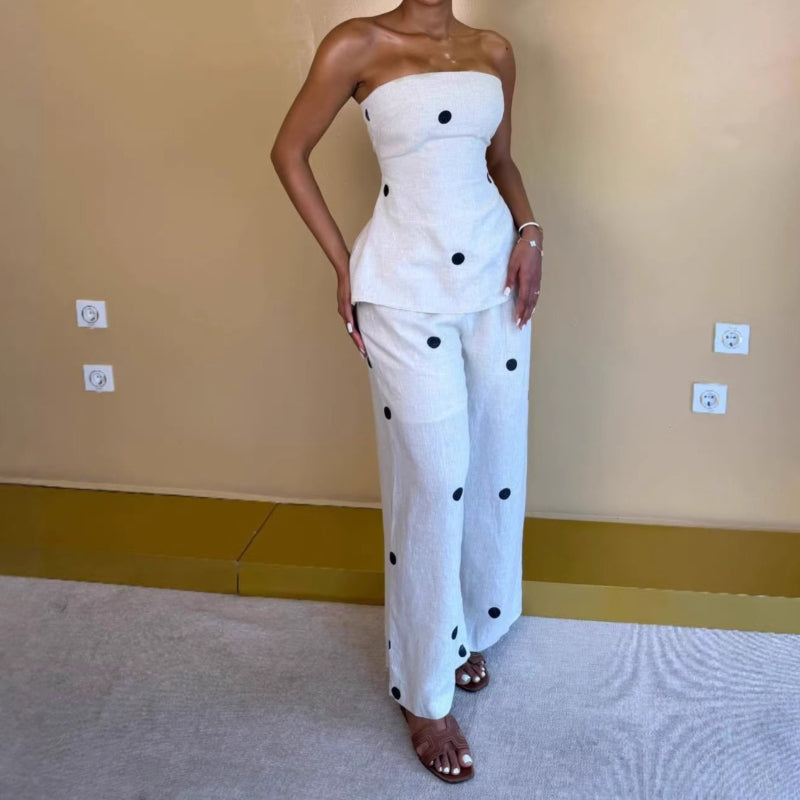 Women's polka dot outfit