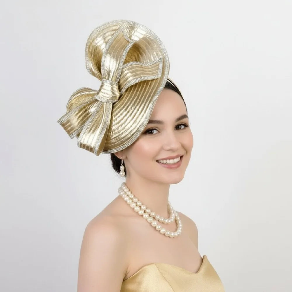 Vintage bow cocktail hat