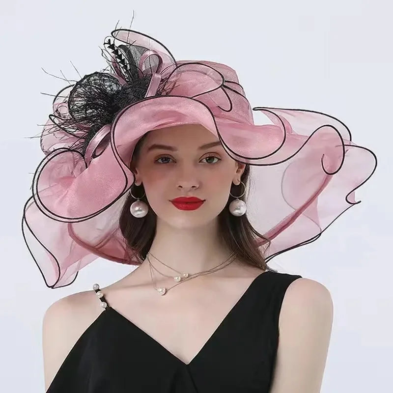 Ruffle edge church fascinator