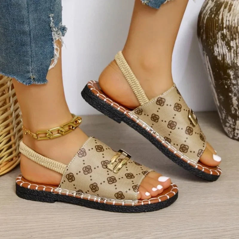 Printed Open Toe Sandals