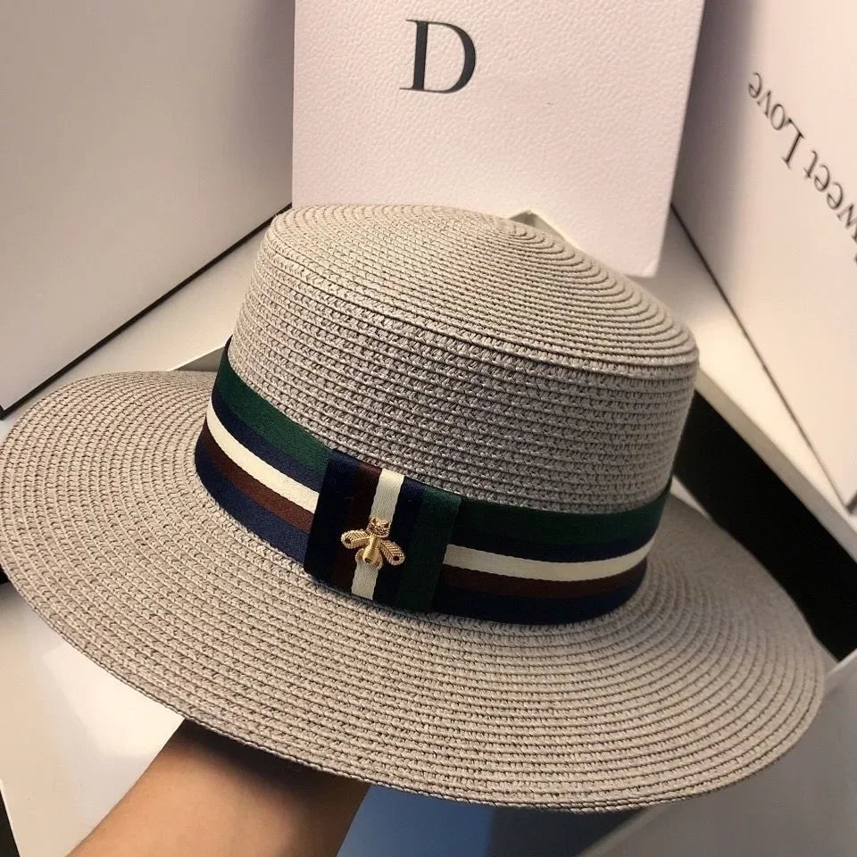 Woven Wide Brim Cap