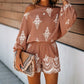 Floral border print romper