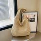 Slouchy straw tote