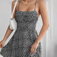 Black Floral Print Mini Dress