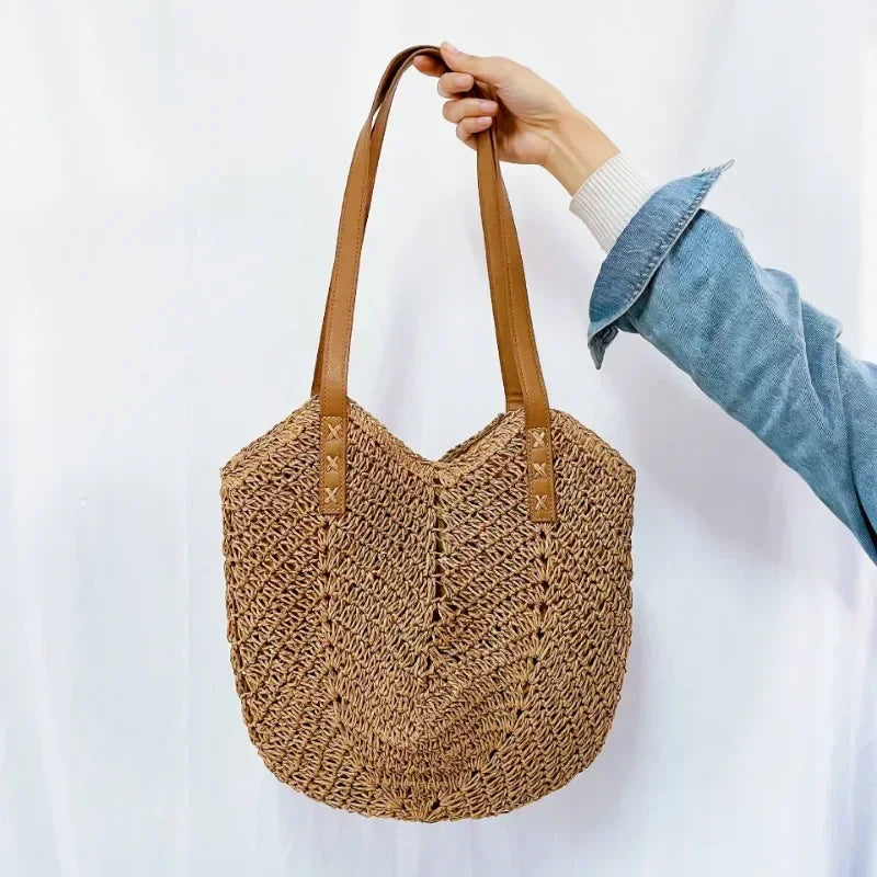 Large woven shoulder bag