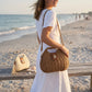 Straw woven crossbody bag