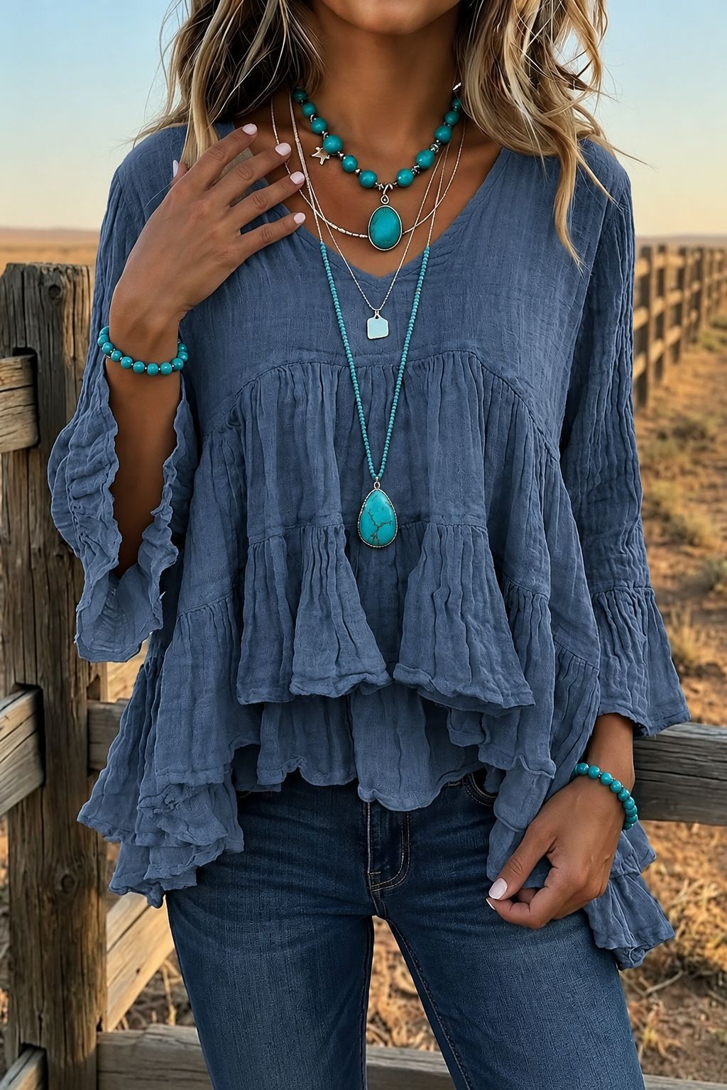 V neck blouse