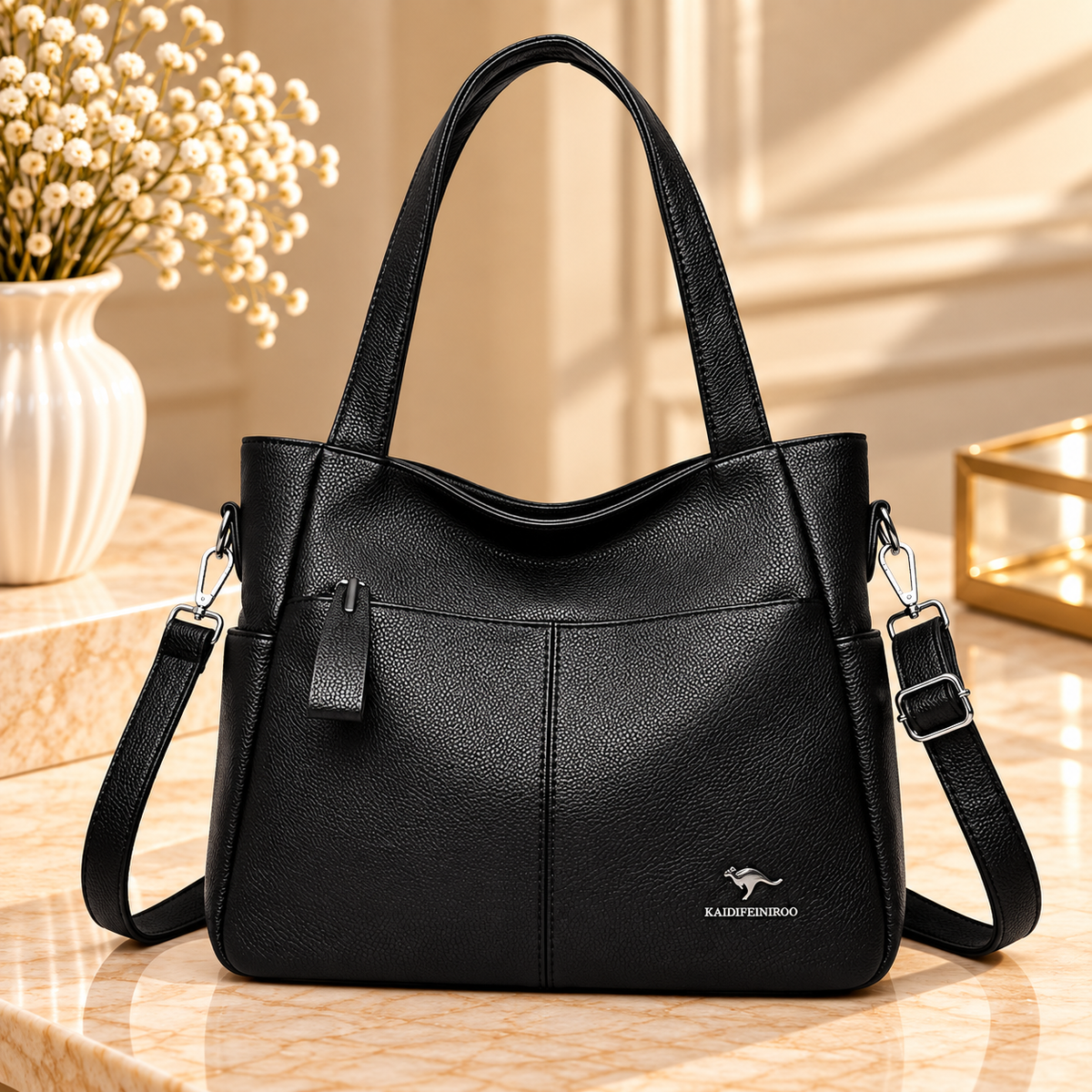 Textured crossbody shoulder handbag