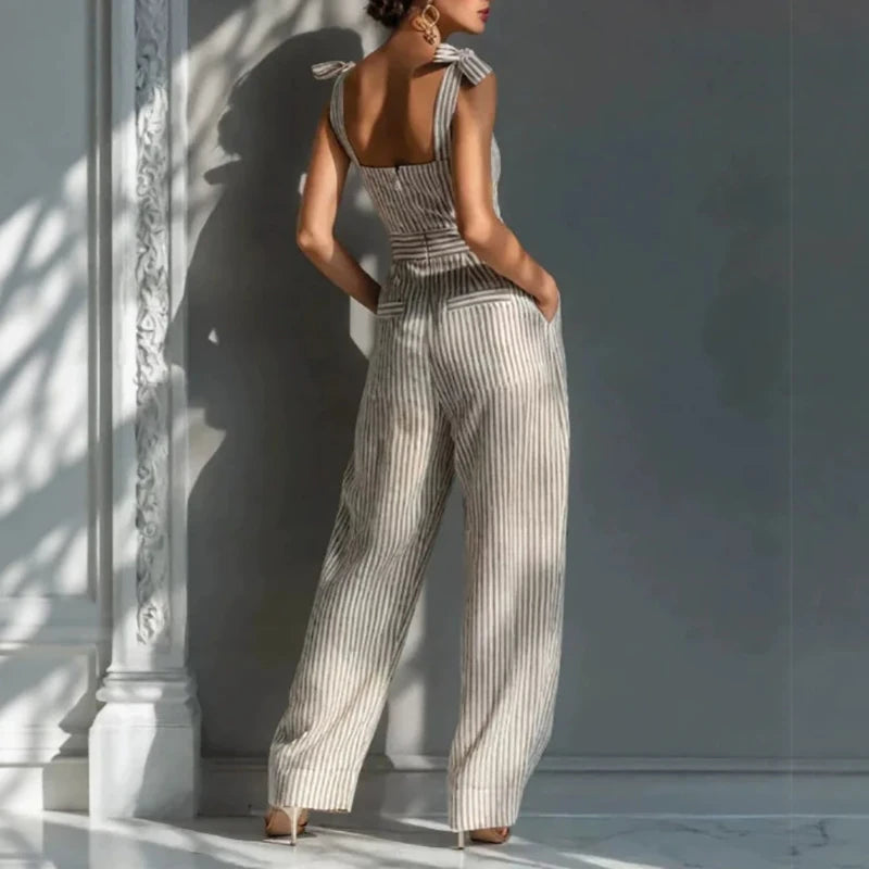 Square Neck Sleeveless Jumpsuit