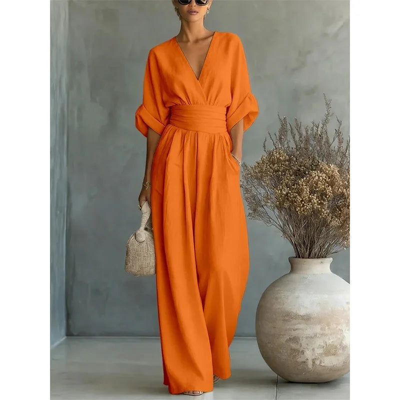 Elegant Batwing Sleeve Jumpsuit