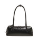 Black leather baguette purse