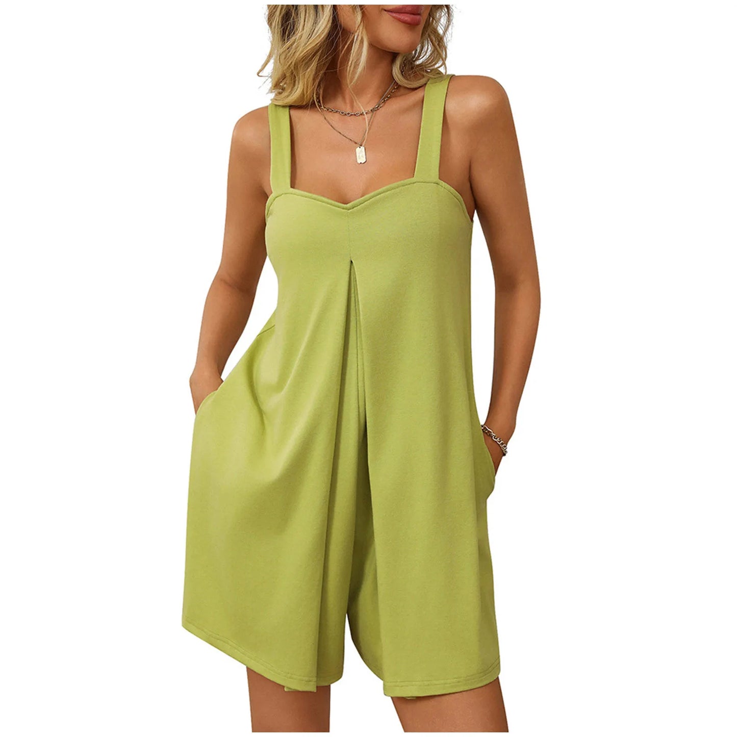 Square neck casual outfit