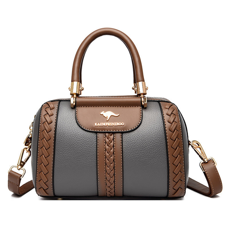 Gray brown women handbag