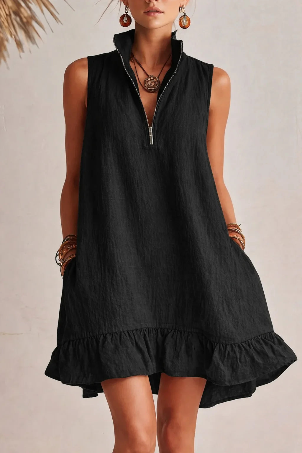 Boho Casual Linen Dress