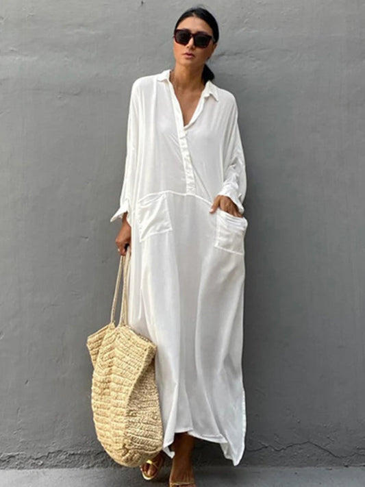 Oversized Shirt Maxi Dress