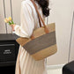 Large straw beach tote