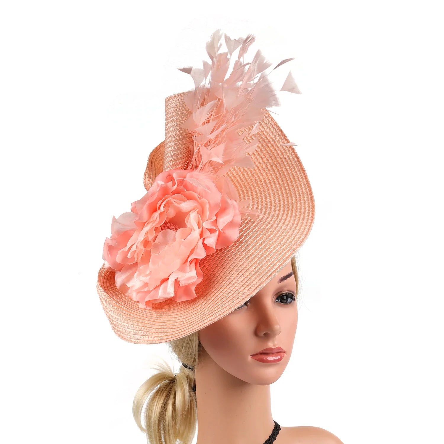 Sinamay flower fascinator