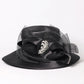 Black wide brim Sunday hat