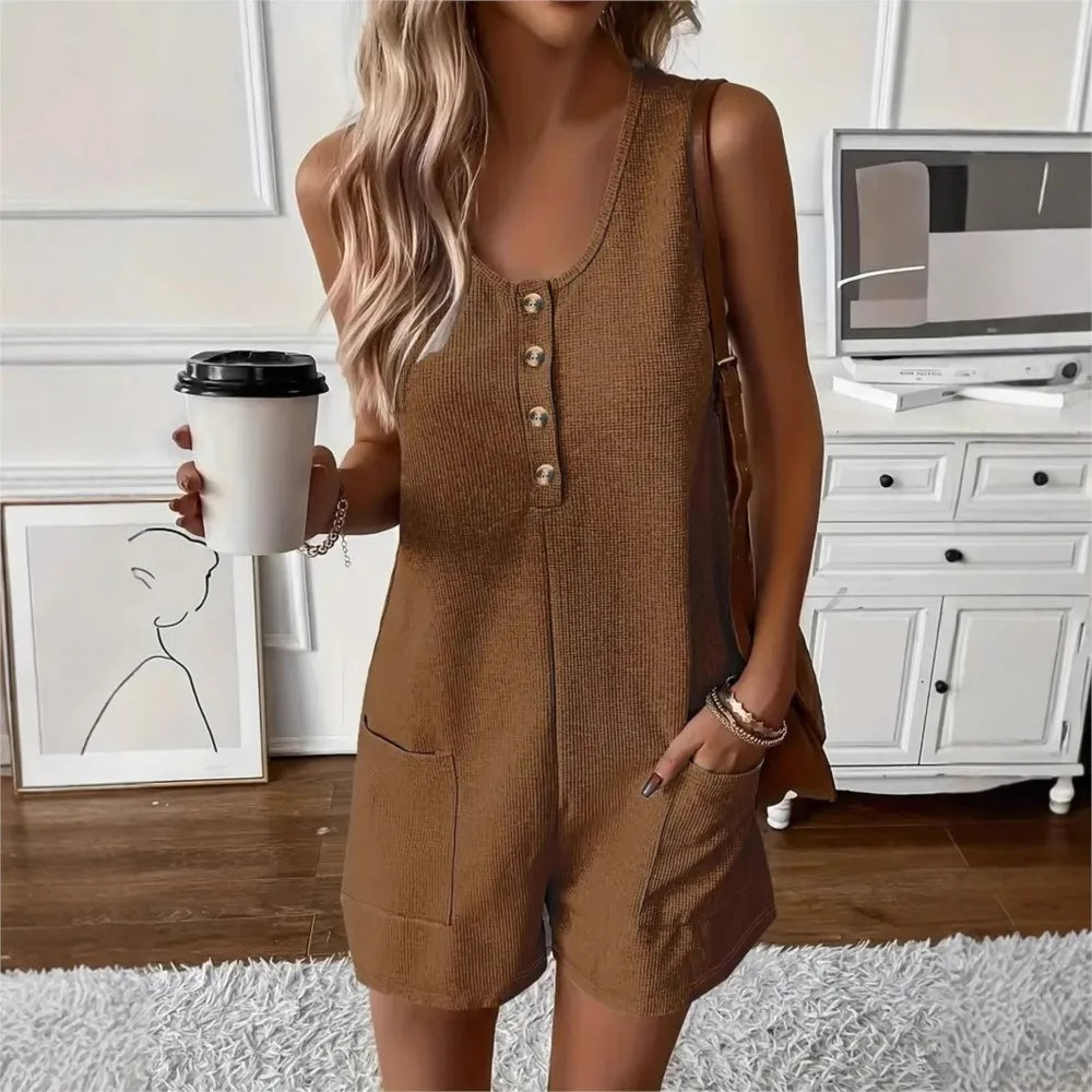 Sleeveless Knit Romper
