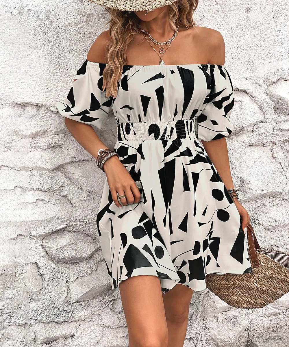 Off Shoulder A-Line Summer Dress