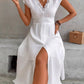 White cap sleeve dress