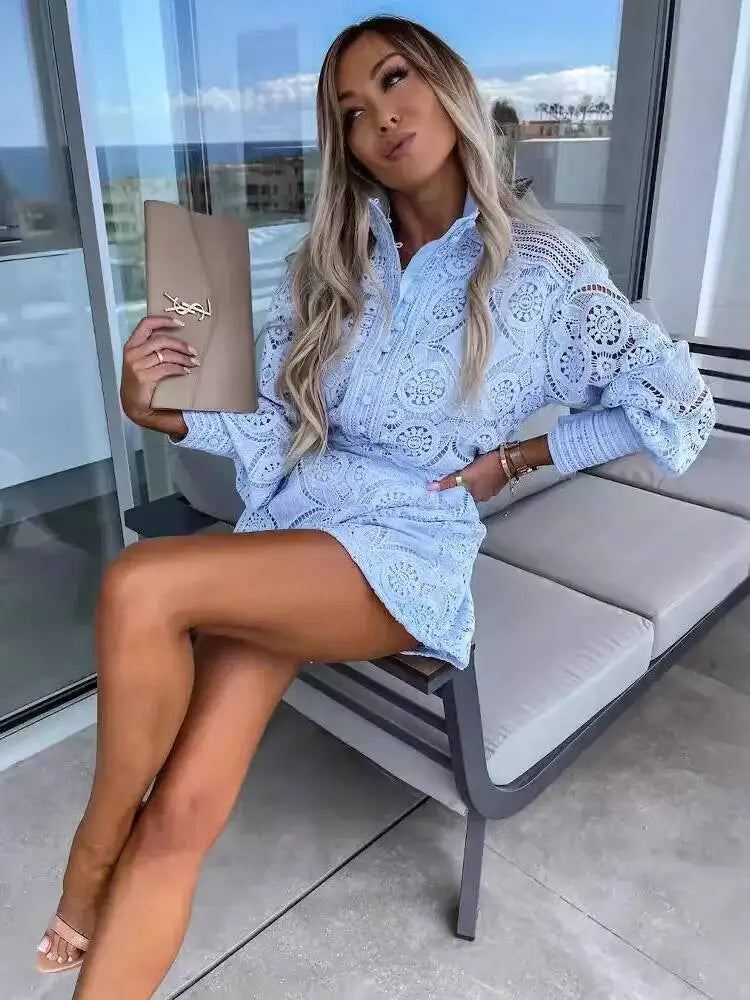 White Lace Romper Fashion Look
