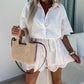 White eyelet embroidered jumpsuit