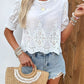 White embroidered boho blouse
