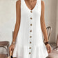 V-neck pleated summer dress