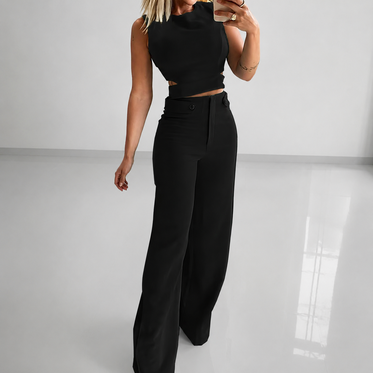 High Waist Pant Set