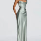 One shoulder satin dress