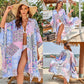 Purple pink floral coverup