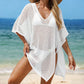 White crochet beach cover up