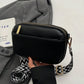 Wide strap PU leather bag