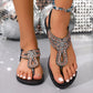 Rhinestone flip flop sandals