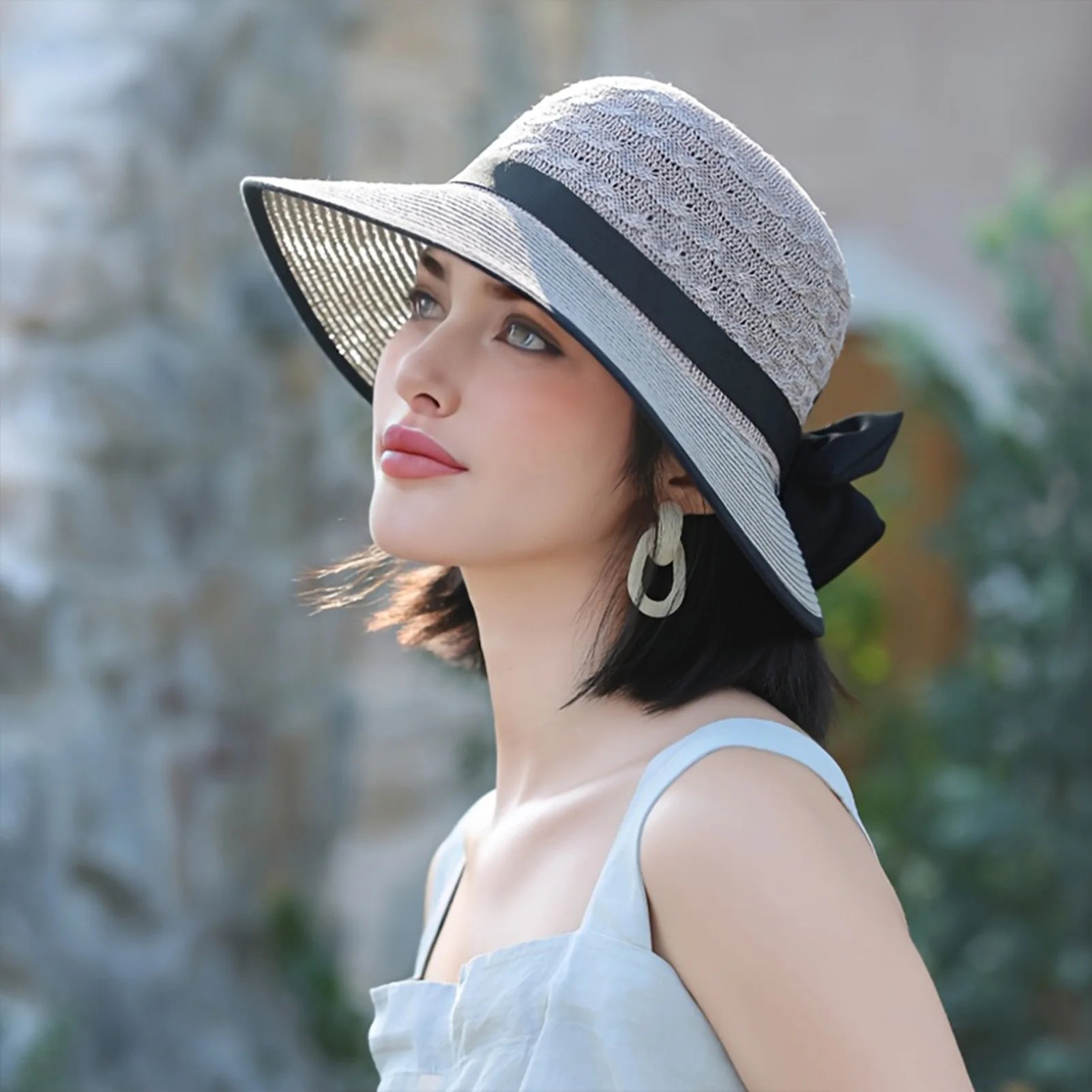 Woven Wide Brim Beach Hat