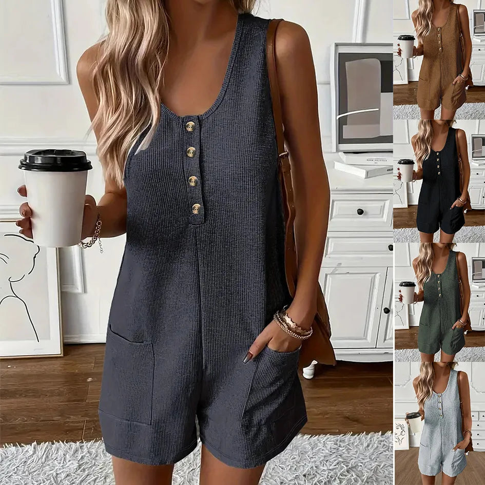 Sleeveless Pocket Romper
