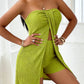 Ruched tube top set