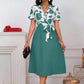 Botanical print A-line dress
