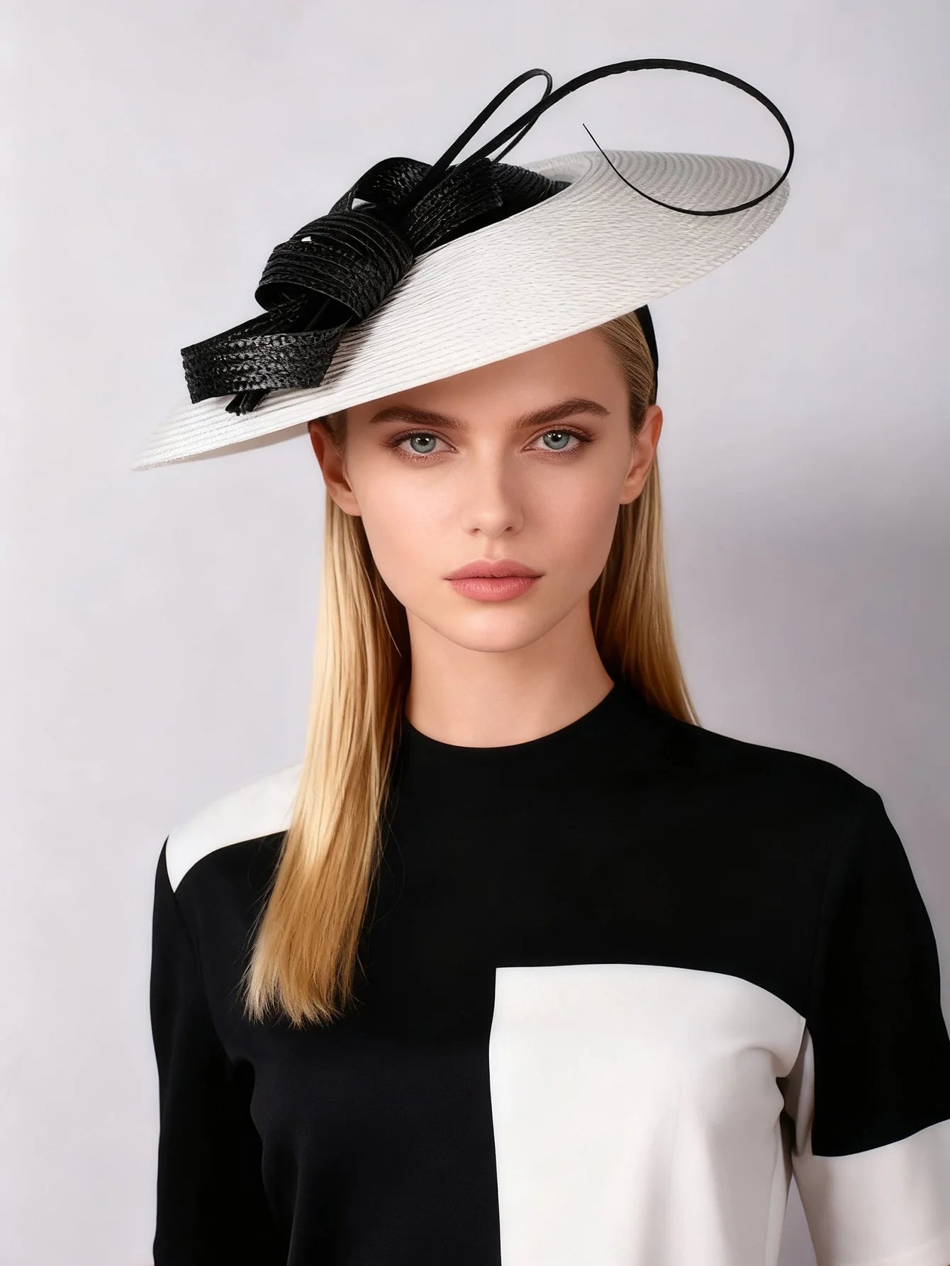 Bow Loop Straw Church Hat