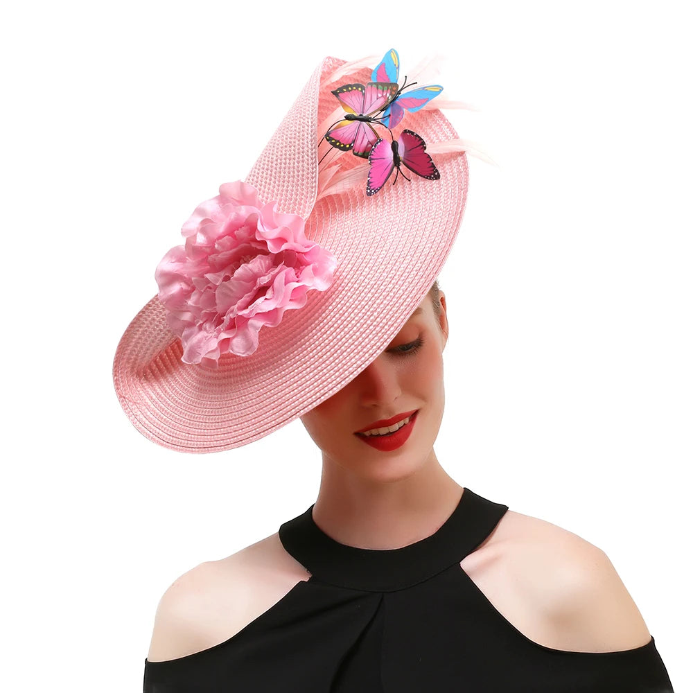 floral wide brim hat