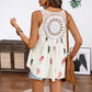 Feather print tank top
