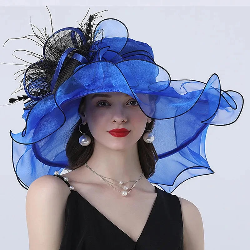 Organza Ruffle Fascinator Hat