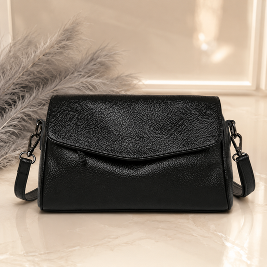 Pebbled leather crossbody bag