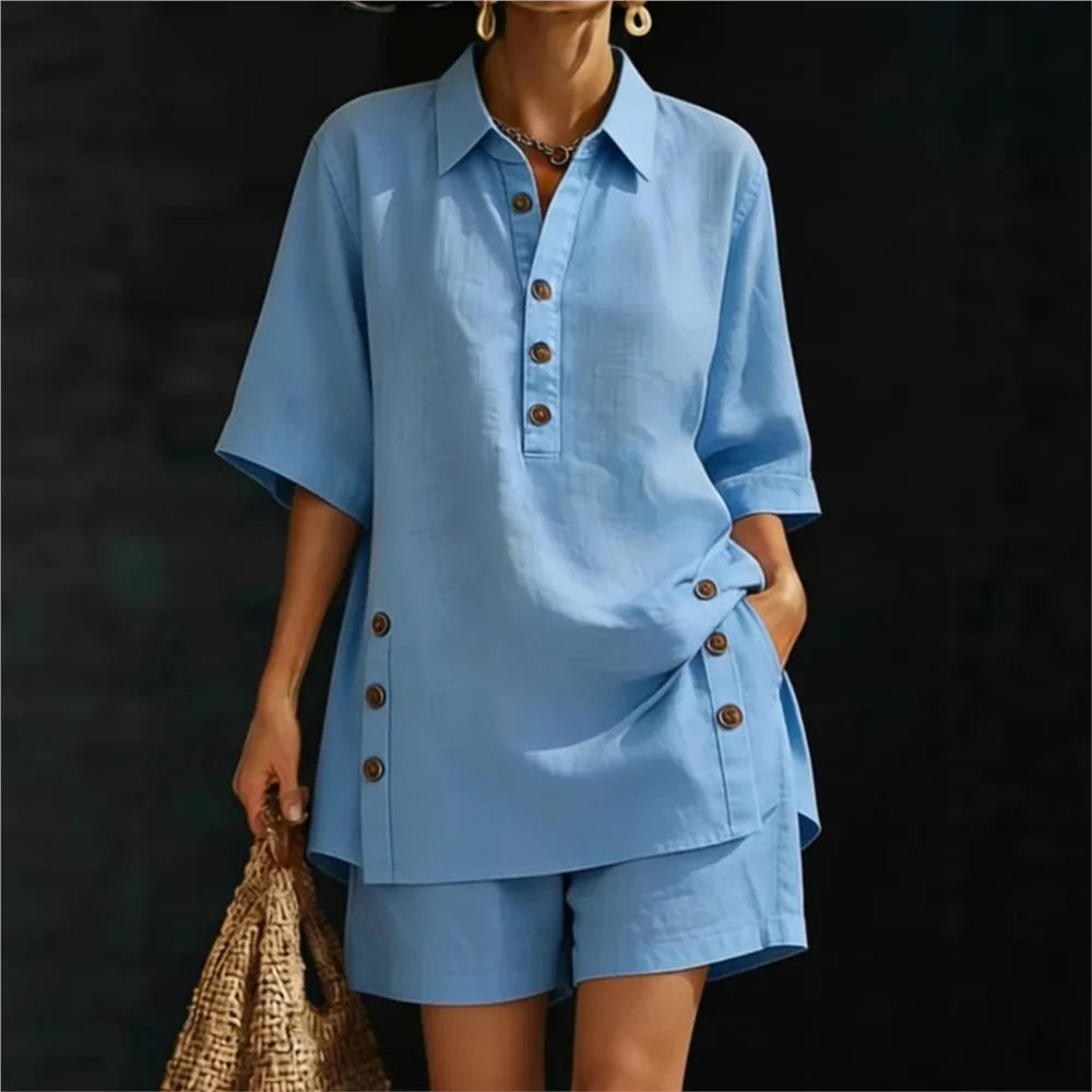 Button front two piece