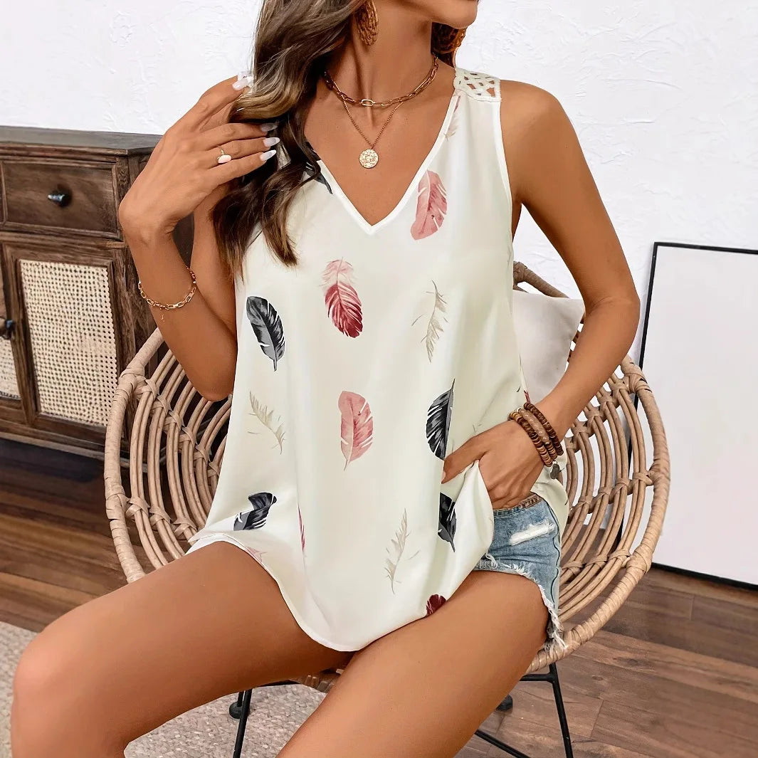 V neck tank blouse