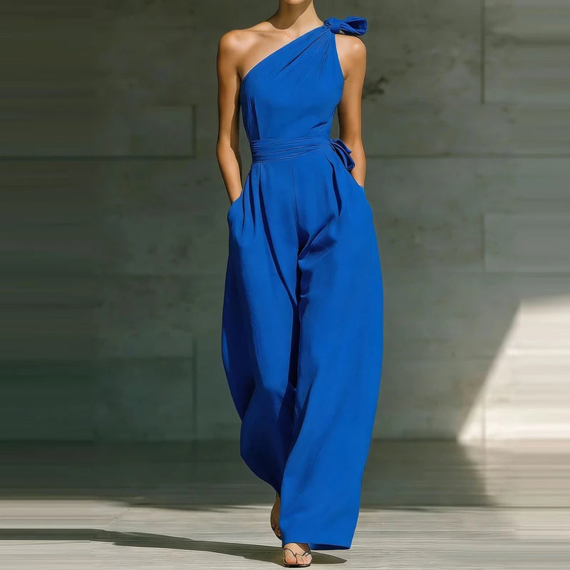 Belted one piece jumpsuit